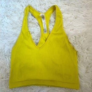YELLOW FREE PEOPLE TANK SIZE MEDIUM